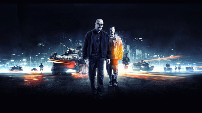 1080P, people, long exposure, night, road, motor vehicle, standing, blurred motion, Breaking Bad, two people, adult, mode of transportation, motion, digital composite