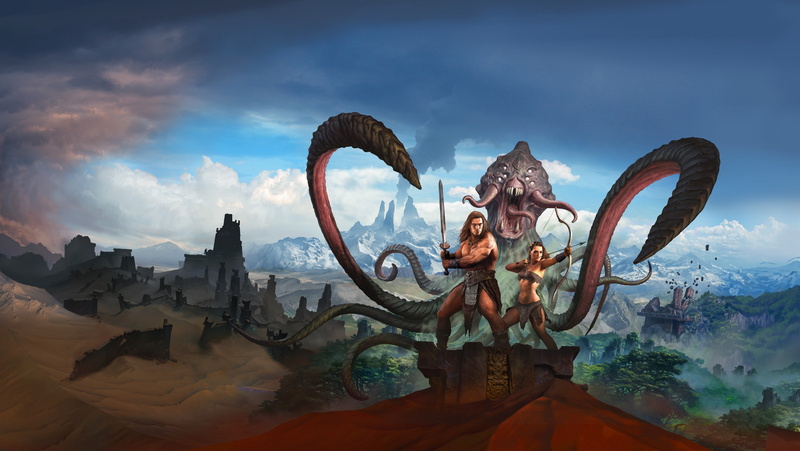 nature, sculpture, 5k, representation, creativity, 2018 games, 4K, architecture, cloud - sky, outdoors, statue, conan exiles, hd, travel, sky, travel destinations