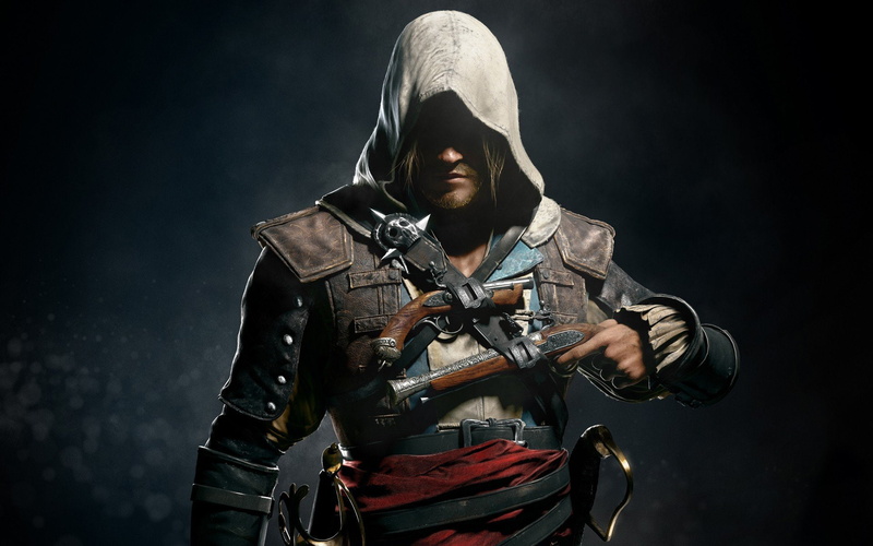 pirates, creed, edward, 1080P, black, video, flag, assassins, pistols, ubisoft, kenway, games