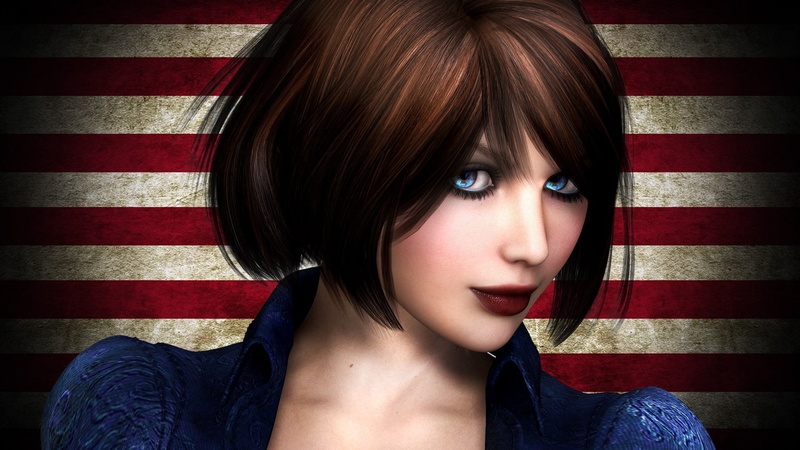 hairstyle, adult, young adult, bangs, beautiful woman, real people, headshot, BioShock Infinite, human face, contemplation, body part, character, 1080P