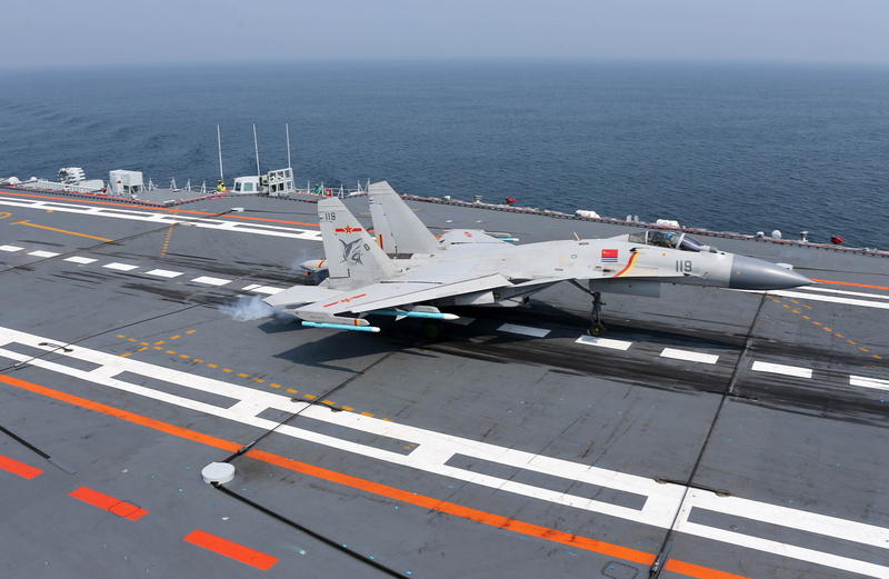 4K, THE CHINESE NAVY, Landing, Shenyang J-15, The carrier, Fighter