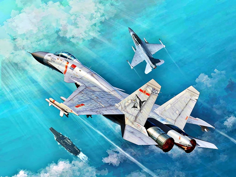 F-16, 1080P, Shenyang, the carrier, carrier-based fighter, China, J-15
