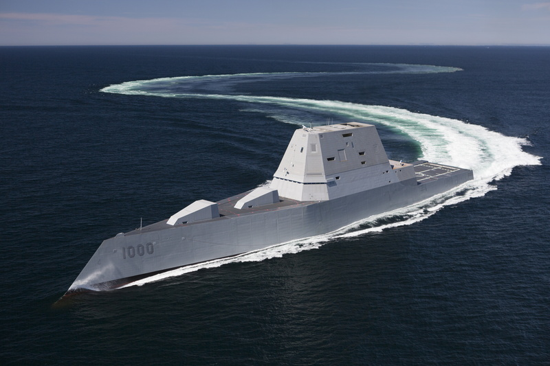 Iron, USS Zumwalt, Wave, DDG-1000, 5K, Sea, US NAVY