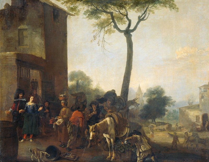 Peter van Lar, Harvest Wine, picture, canvas, 1080P, oil