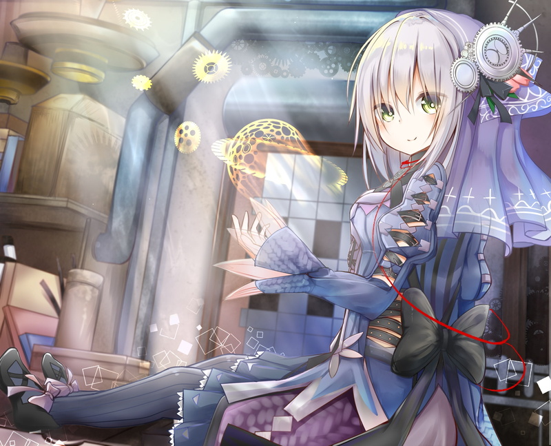 glass - material, occupation, window, ryuzu, mannequin, indoors, creativity, clockwork planet, retail, art and craft, human representation, Anime, female likeness