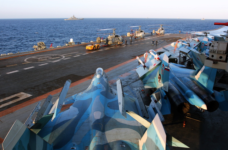 Heavy, fighter, Ka-29, aircraft carrier, cruiser, 4K, sea, Admiral Kuznetsov, Su-33