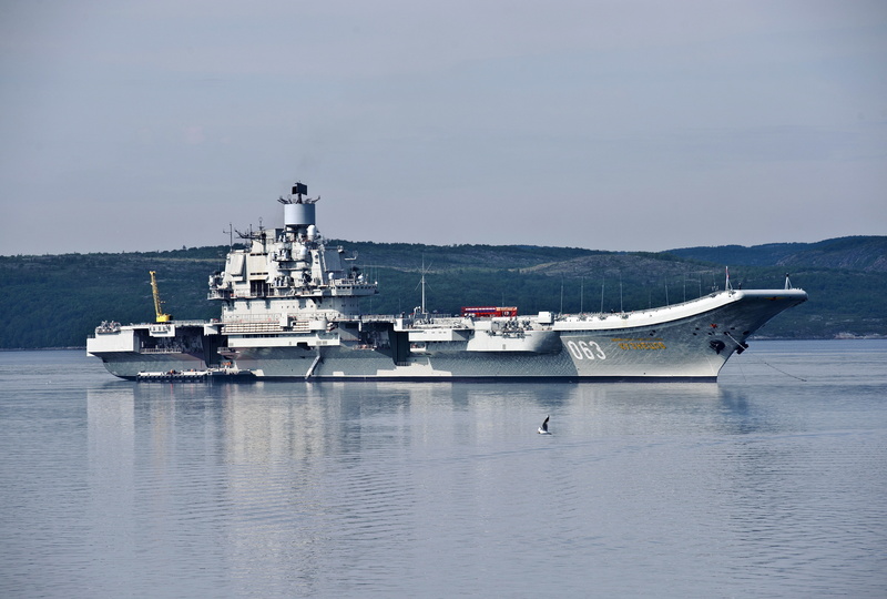 4K, Heavy, cruiser, aircraft carrier, sea, Admiral Kuznetsov