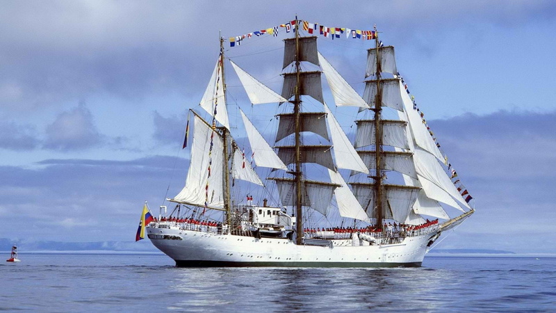 travel, nautical vessel, sea, sailing ship, mast, ship, sky, sailboat, nature, yacht, blue, cloud - sky, outdoors, transportation, sailing, tall ship, anchored