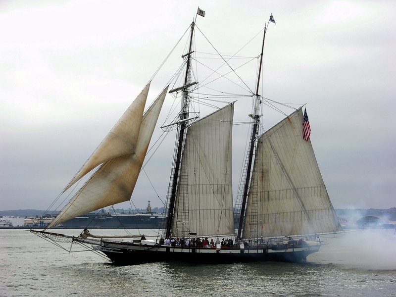 water, mode of transportation, day, outdoors, mast, nature, sailing, nautical vessel, pole, sailing ship, 2K, transportation, tall ship, ship, sailboat