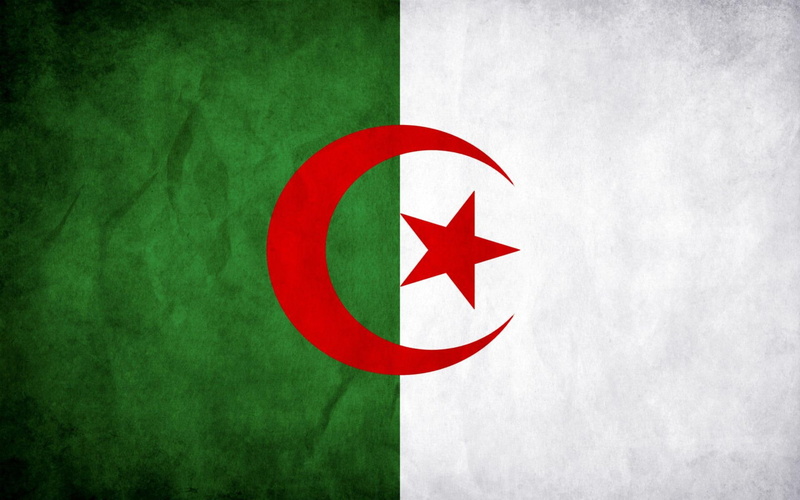 flag, 1080P, moon, algeria, white, 3d and abstract, star, green