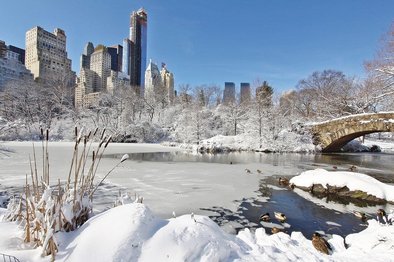 outdoors, architecture, cold temperature, park, structure, building exterior, building, nature, beauty in nature, winter, water, daytime, central, skyline