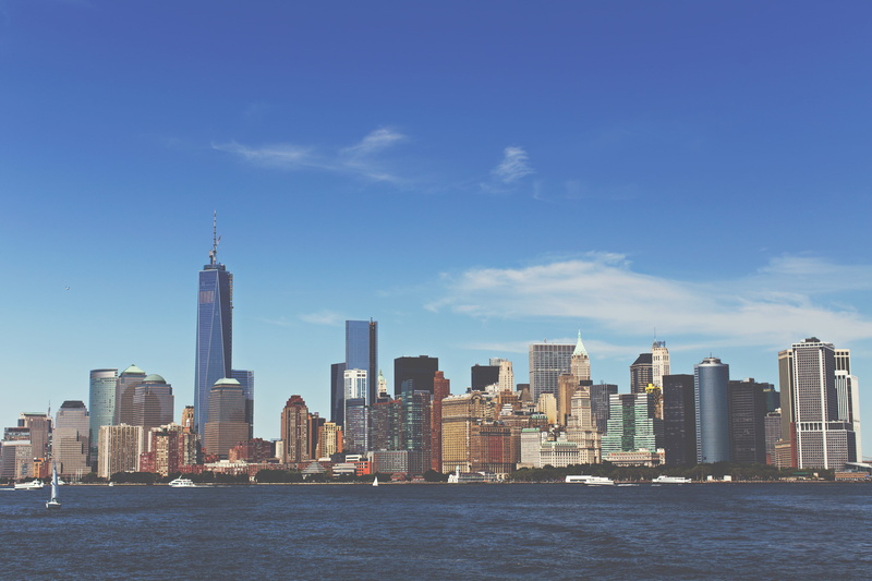 5K, skyscrapers, tall - high, building Exterior, world Trade Center - Manhattan, blue, cityscape, beside, lower Manhattan, travel Locations, freedom Tower - New York