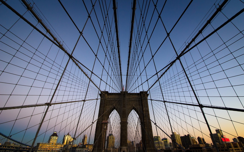 travel, engineering, city, 4K, newyorkcity, bridge, brooklyn, blue, bridge - man made structure, brooklynbridge, suspension bridge, arch, tourism, architecture