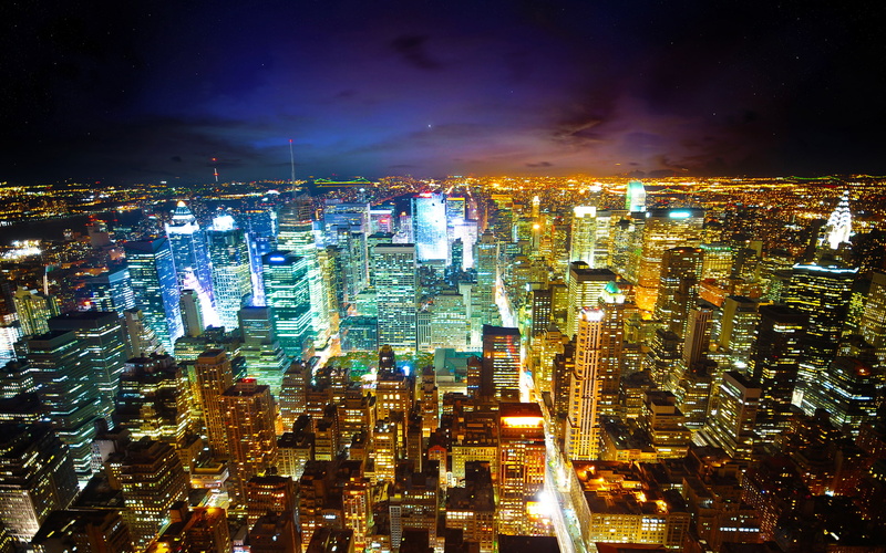 night, cityscape, black, photography, newyorkcity, city, newyork, sky, sunset, 1080P, architecture, lights