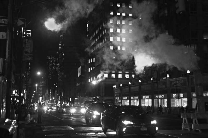 outside, newyork, newyorkcity, cold, city lights, building, transportation, street light, illuminated, mode of transportation, manhattan, road, new york