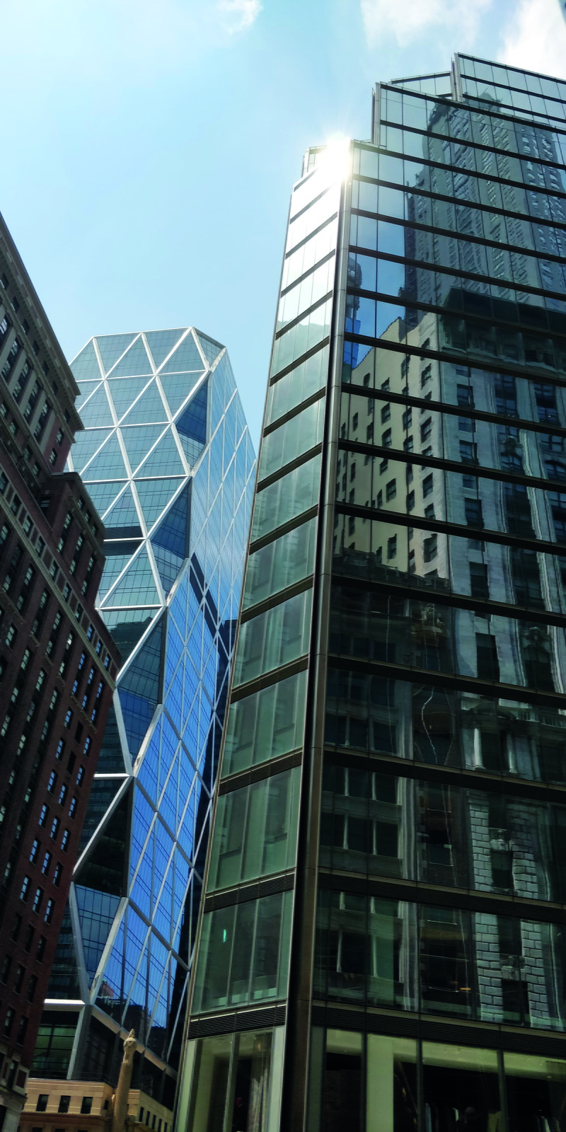 building, buildings, no people, nature, financial district, new york, building exterior, glass, low angle view, urban, modern, city, newyorkcity, built structure