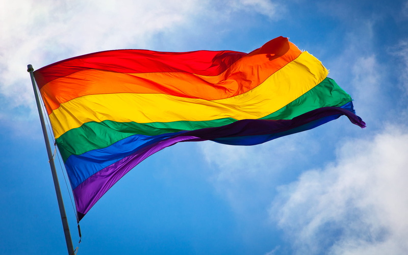 cloud - Sky, windy, red, pride, symbol, gay, low angle view, sky, flag, outdoors, flying, summer, LGBTI, waving, day, colorful, 1080P, nature, culture
