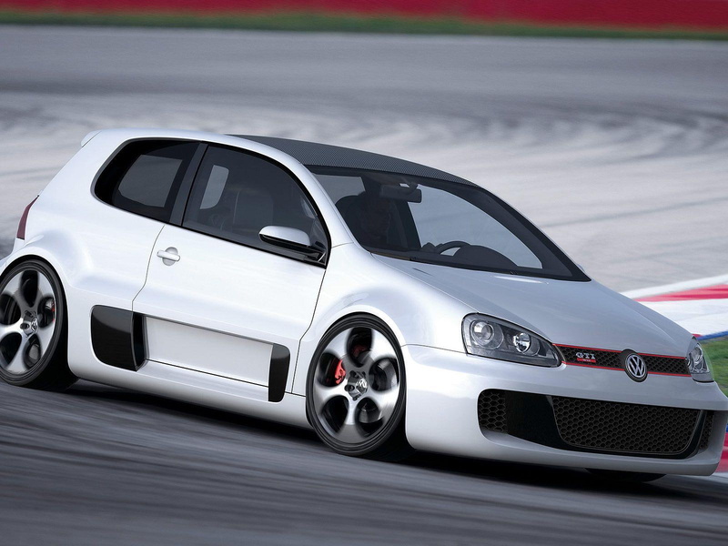 golf, side, volkswagen golf, gti, w, vw golf gti w12 650, vw, volkswagen, 720P, view, side view 2007, concept