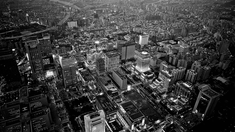 4K, financial district, portland, high angle view, skyline, black and white, oregon, modern, nature, crowded, downtown, city, skyscraper, crowd, city life