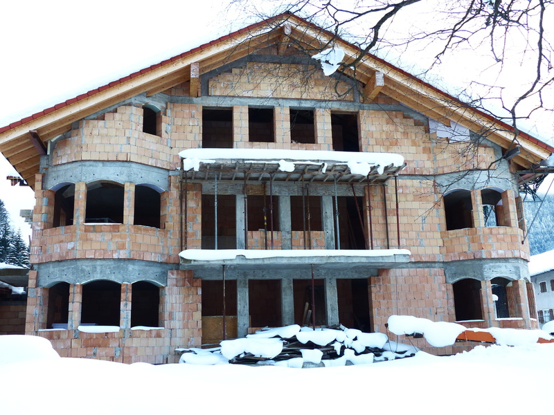 ze, cold temperature, no People, 4K, day, nature, roof, cold - Temperature, Winter, tree, sky, building Exterior, snow, obsolete, Home, new, Build, site