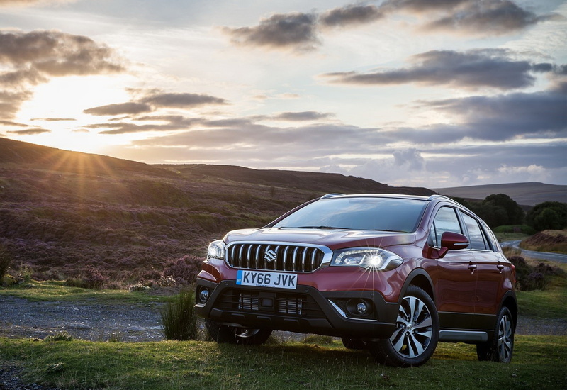 non-urban scene, no people, s-cross, 720P, environment, land vehicle, suzuki, stationary, car, landscape, sky, mountain range, motor vehicle, sx4, sunlight