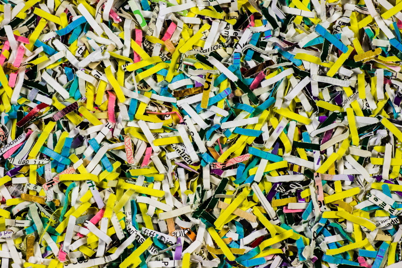 indoors, office accessories, paper shredder, business, destroy, variation, disposal, wood chips, stack, excess, destruction, still life, accessory, close-up