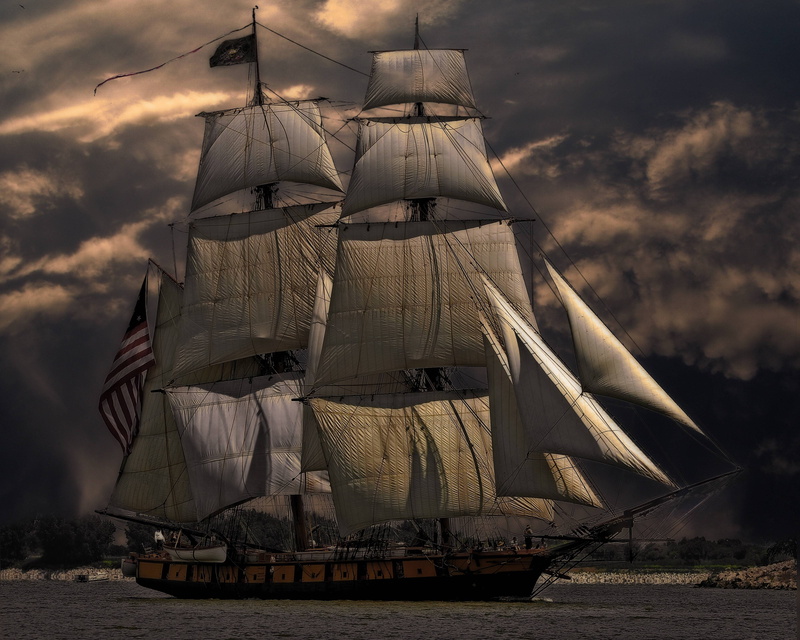 vessel, ship, sailing, boat, sailboat, nautical, 4K, sea