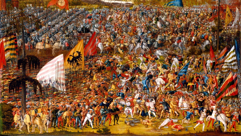 banners, picture, 5K, the battle, canvas, oil, troops, battle