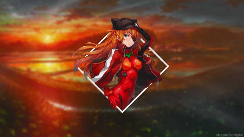 Asuka Langley Soryu, Neon Genesis Evangelion, art and craft, creativity, red, one person, picture-in-picture, Asuka Langley Shikinami, focus on foreground