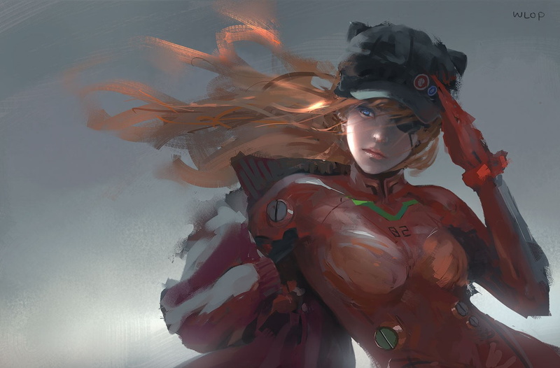 Neon Genesis Evangelion, belief, close-up, spirituality, art and craft, sculpture, illuminated, creativity, female likeness, religion, Asuka Langley Soryu