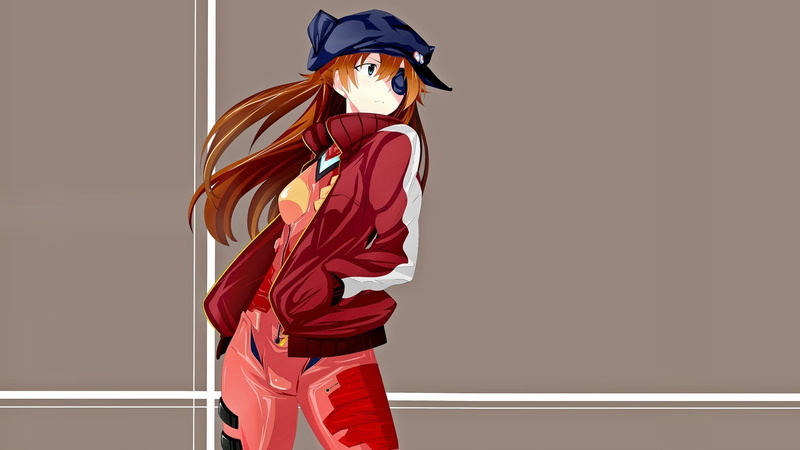 Neon Genesis Evangelion, adult, red, clothing, uniform, standing, copy space, young men, anime girls, indoors, occupation, three quarter length, 1080P