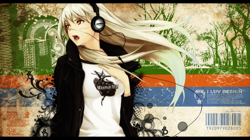 human representation, open mouth, headphones, auto post production filter, graffiti, outdoors, real people, anime girls, day, art and craft, female likeness