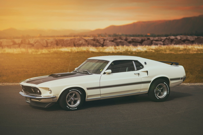 chrome, motor Vehicle, white, old, mach 1, driving, collectors Car, outdoors, vintage Car, transportation, sports Car, coupe, car, side View, status Car