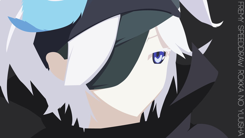 eye patch, 1080P, vector, anime girls, Rokka no Yuusha, Fremy Speeddraw, white hair, anime
