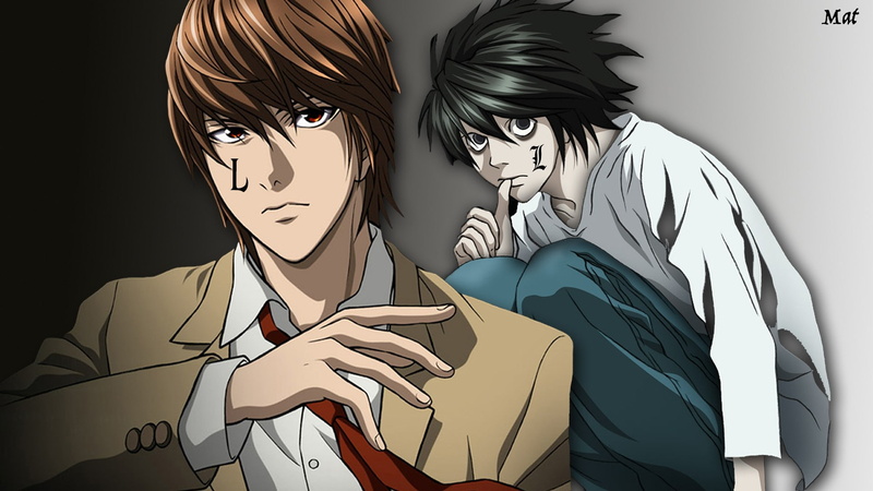 1080P, note, look, death note, hand, death, kira, anime