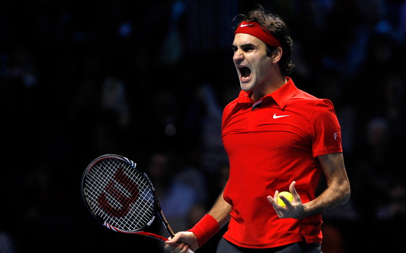 young adult, Federer, racket, clothing, waist up, mouth open, sport, sports clothing, tennis racket, standing, one person, athlete, vitality, mouth, 2K
