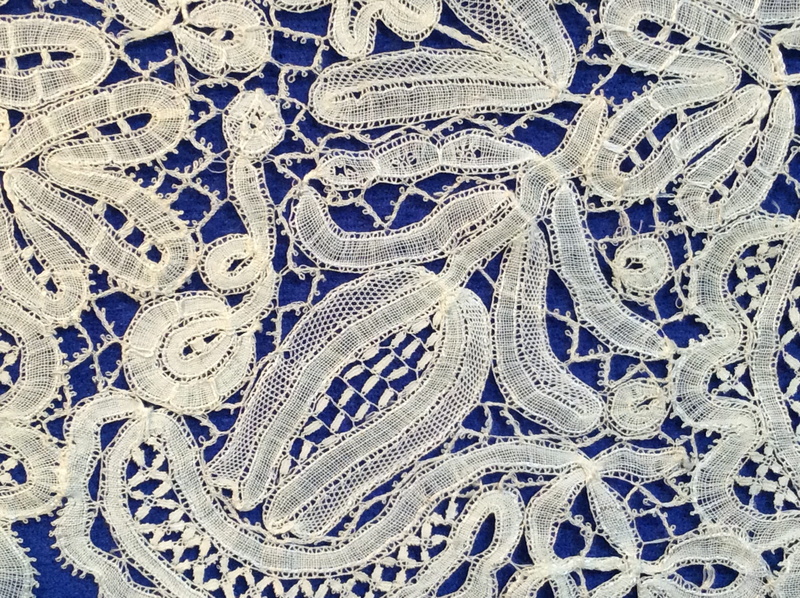 floral pattern, embroidery, lace, 19th century, design, indoors, flooring, pattern, full frame, white color, yarn, rag, white, backgrounds, creativity