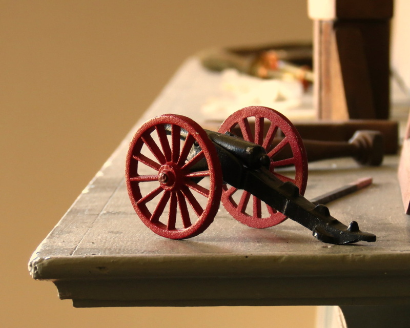 model, tin soldier, fruit, star anise, pattern, game, food and drink, Weapon, Gun, artillery, military, army, Cannon, 19th century, still life, toy soldier