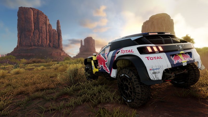 transportation, day, landscape, outdoors, mode of transportation, 4K, mountain, land vehicle, beauty in nature, The Crew 2, no people, video games, rock formation