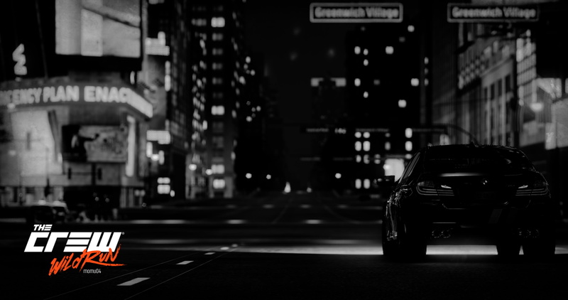 building exterior, road, city life, land vehicle, sign, The Crew, street, focus on foreground, city, no people, architecture, motor vehicle, western script