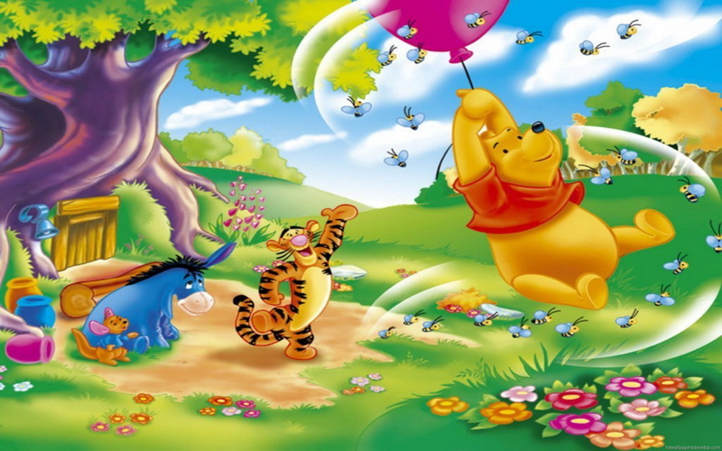 hd, pooh, honey, 1080P, winnie, cartoon, image, looking