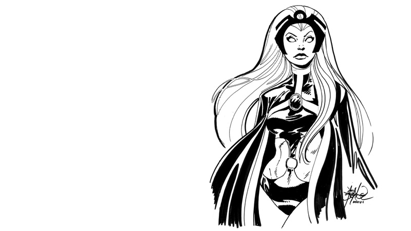 sketch, 1080P, marvel, cartoon/comic, drawing, men, storm, hd, white, bw, x