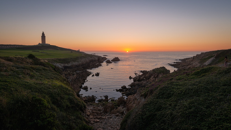 ocean, sunset, nature, coast, lighthouse, 1080P, hd