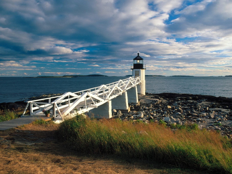 lighthouse, sea, coast, 720P, rocks, island
