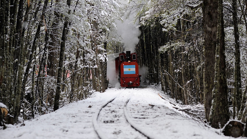 snow covered, train, ushuaia, nature, Patagonia, smoke, 1080P