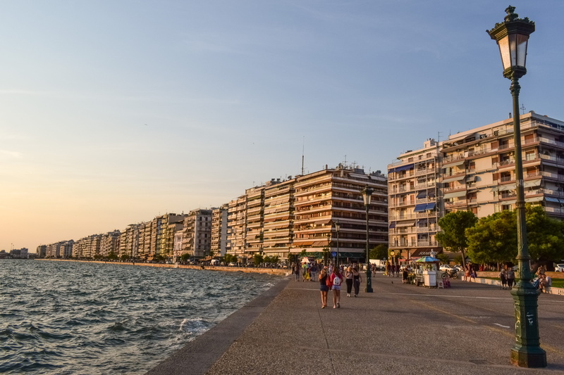leisure activity, walking, people, sky, women, day, real people, transportation, lifestyles, architecture, salonica, waterfront, building exterior, group of people