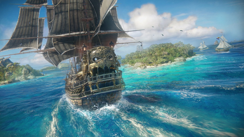 water, video games, Skull and Bones, pirates, island, 1080P, ship, sea, skull