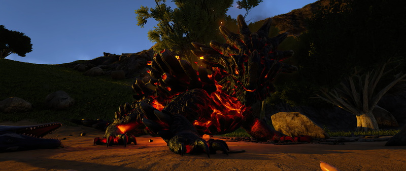 Magmasaur, ultra-wide, Ark: Survival Evolved, 5K