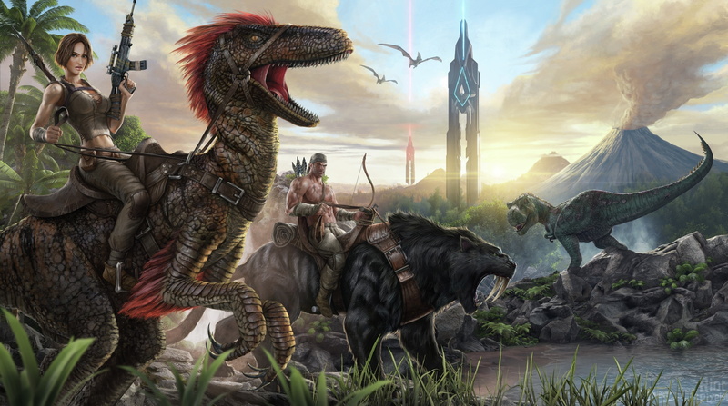 mammal, 2K, vertebrate, water, animal wildlife, animals in the wild, ark survival evolved 4k  desktop, no people, nature, herd, outdoors, group of animals
