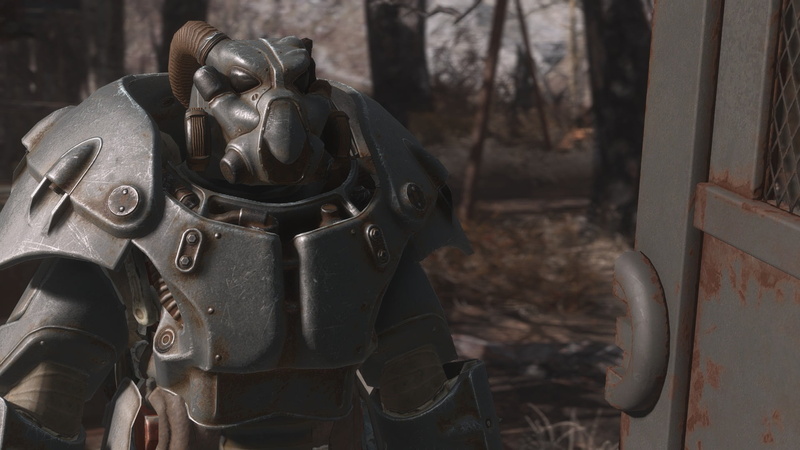 nature, aggression, power armor, Fallout 4, abandoned, security, Fallout, 1080P, military, metal, old, protection, no people, focus on foreground, weapon